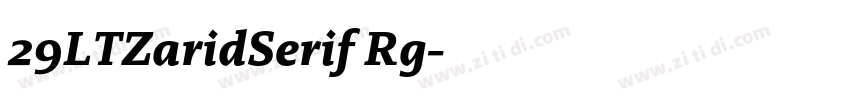 29LTZaridSerif Rg字体转换